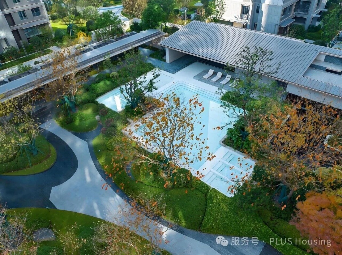 Landscaped garden within the community