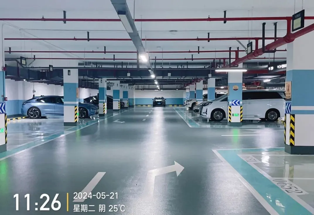 Spacious underground parking
