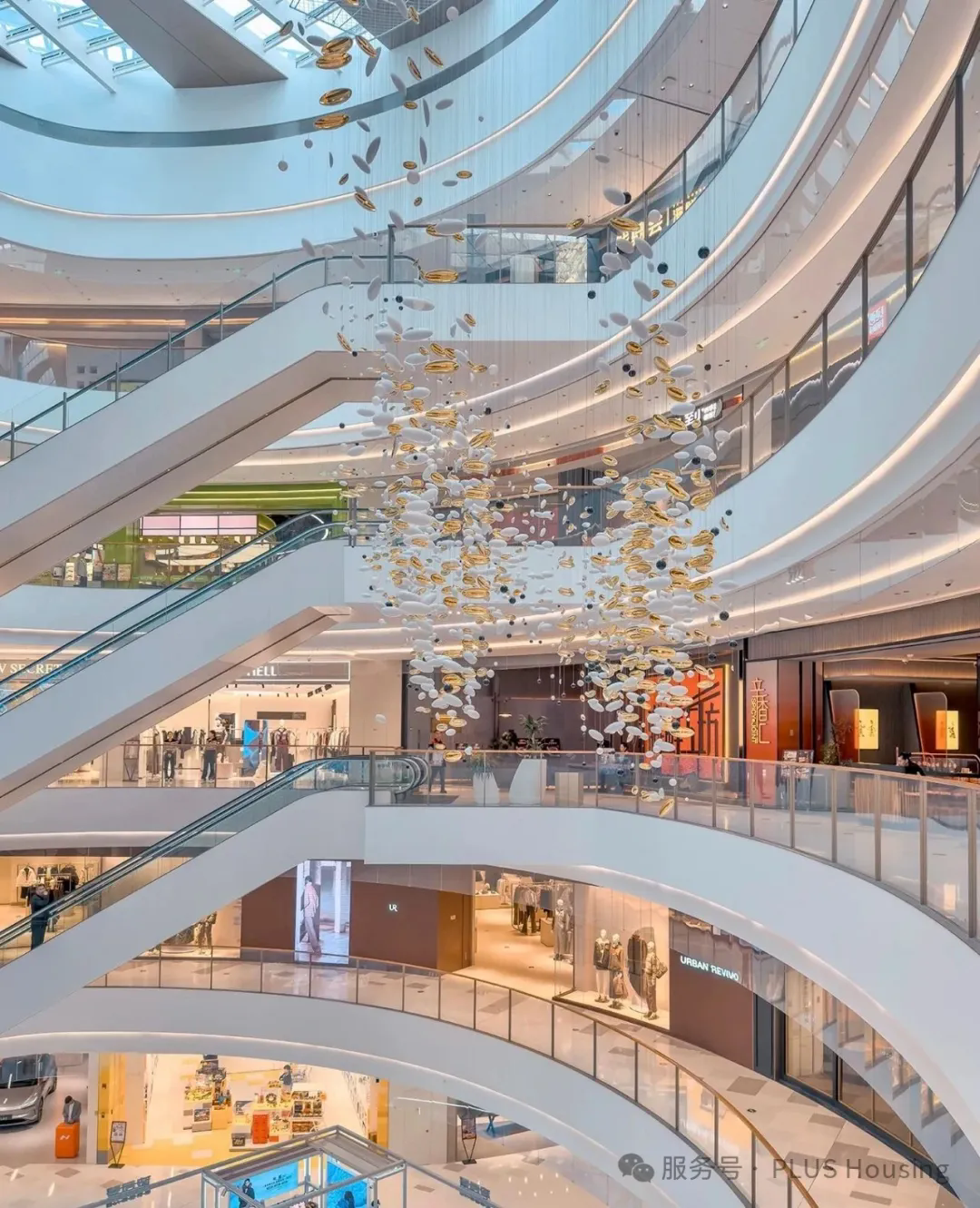 Interior of a nearby shopping center
